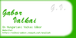 gabor valkai business card